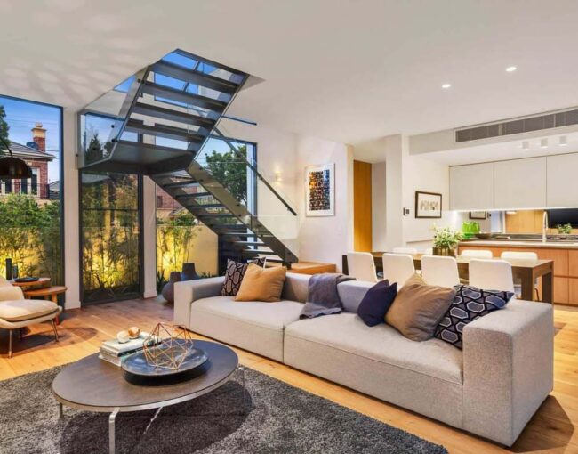 Compact villa interior