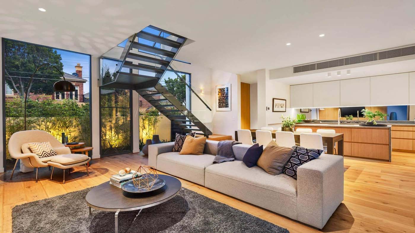 Compact villa interior