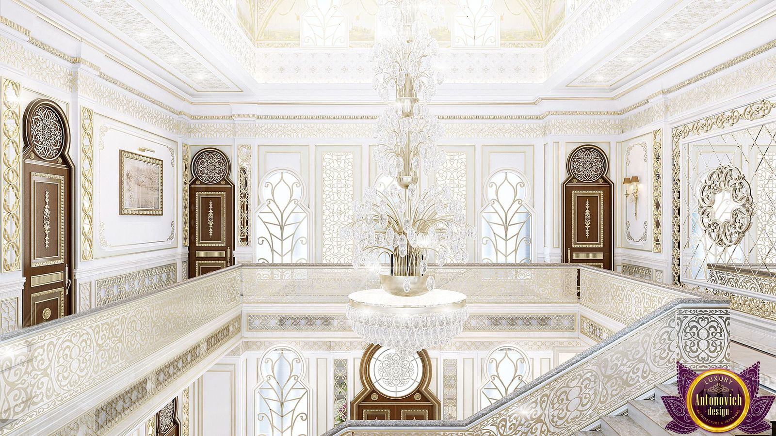 Modern villa living room interior design Ajman coastal style La Firma