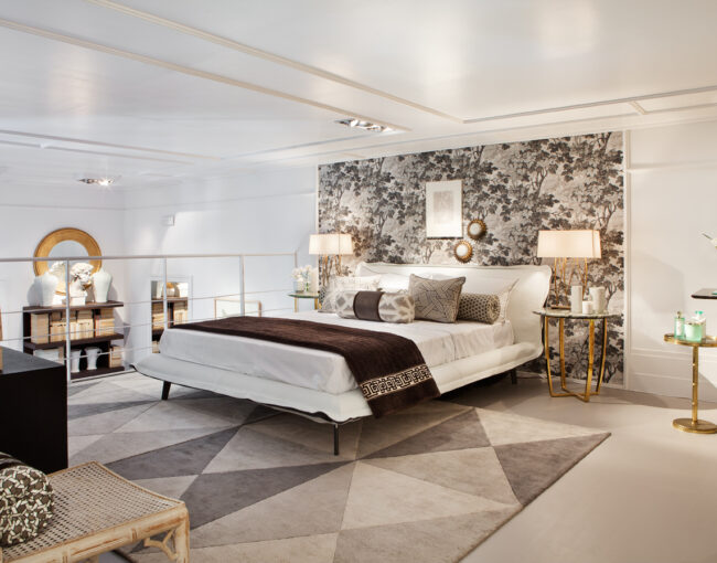 Bedroom with Lafirma Wallpaper