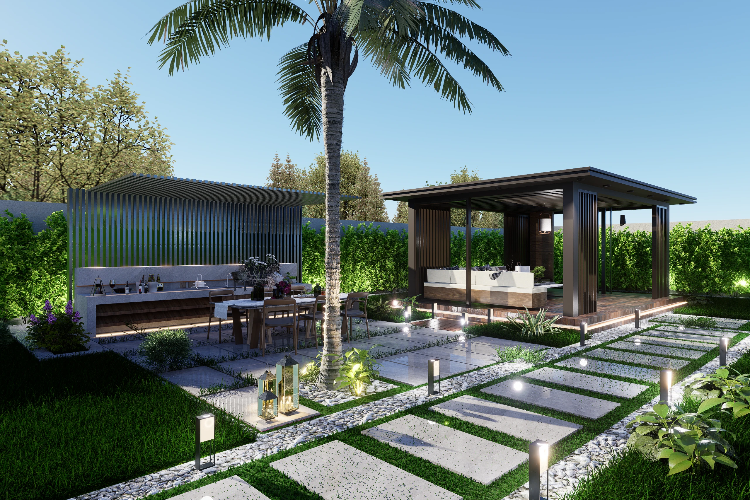 Elegant Villa Garden