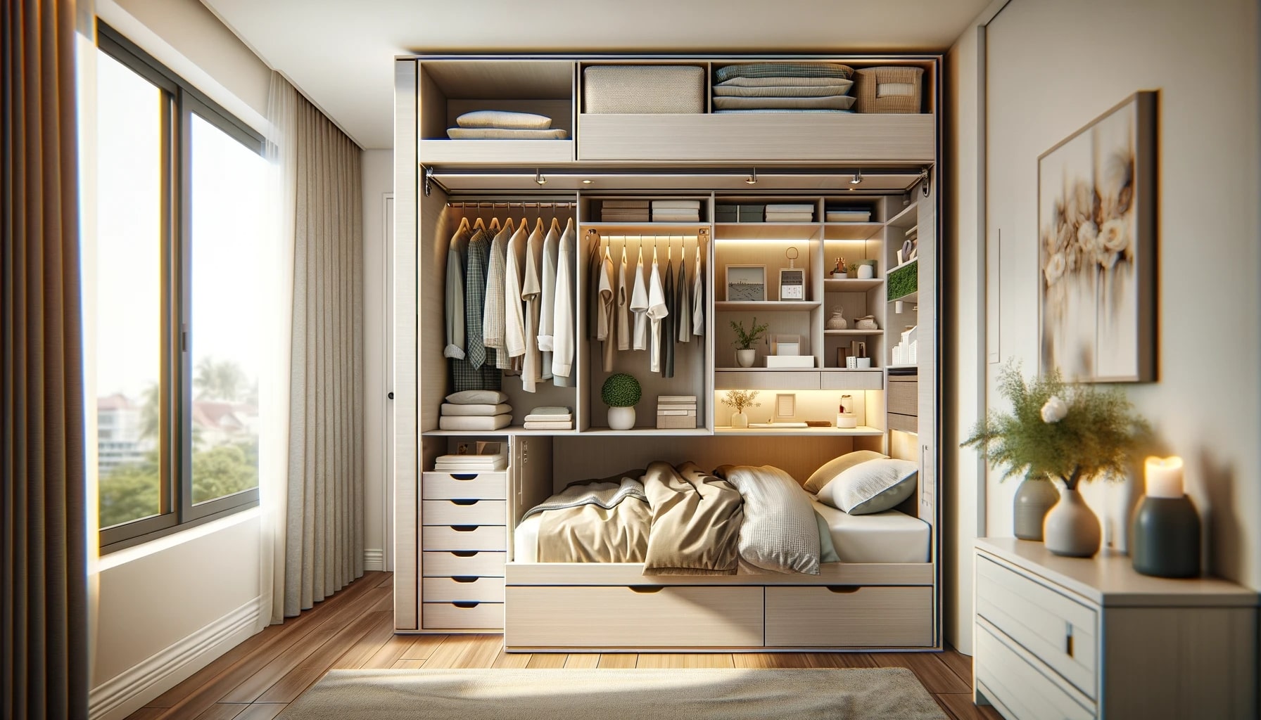 Space Saving Dressing Room