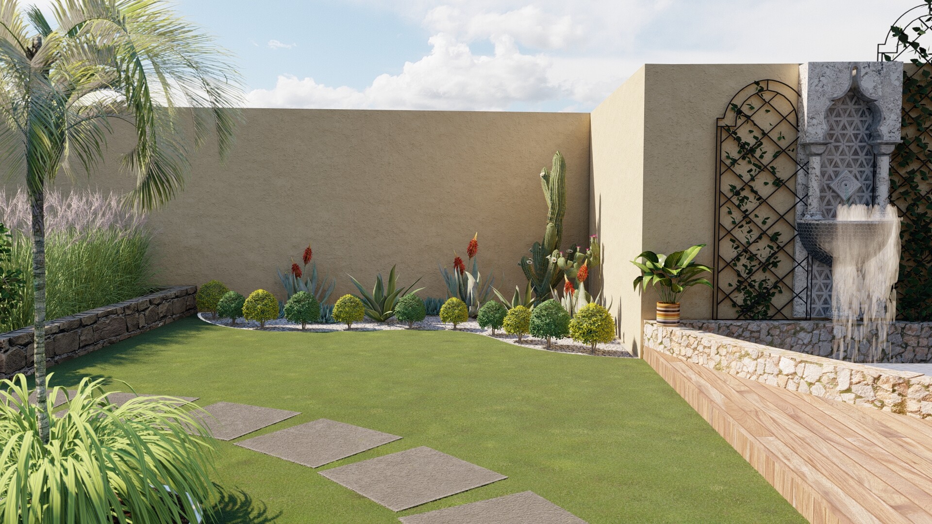 Elegant Villa Garden Design