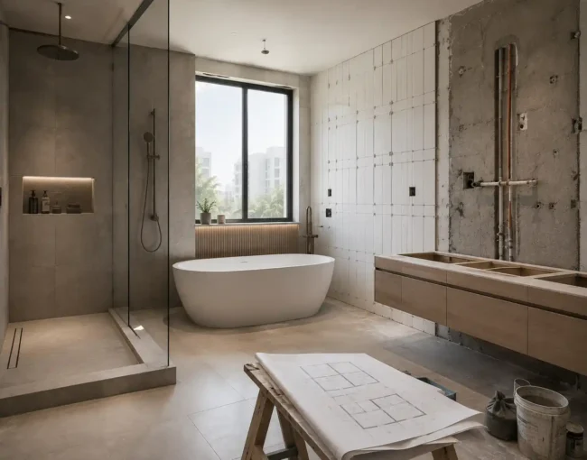 Bathroom renovation planning Dubai