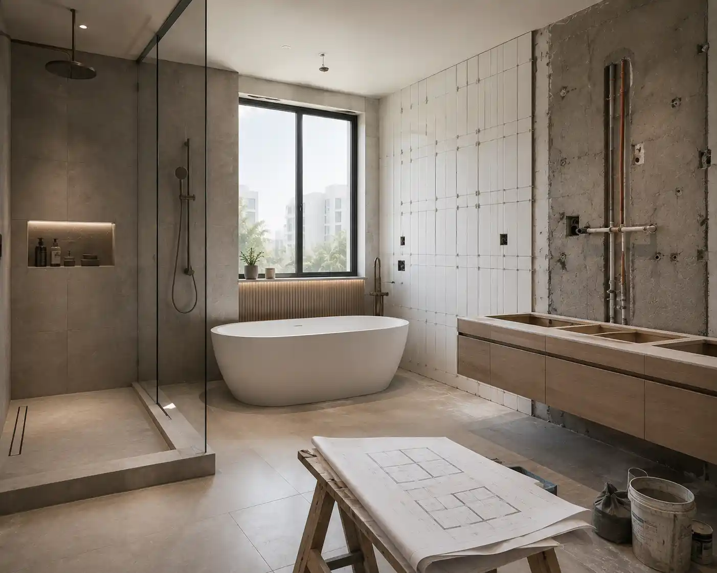 Bathroom renovation planning Dubai