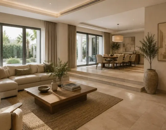 Dubai villa open-plan interior design