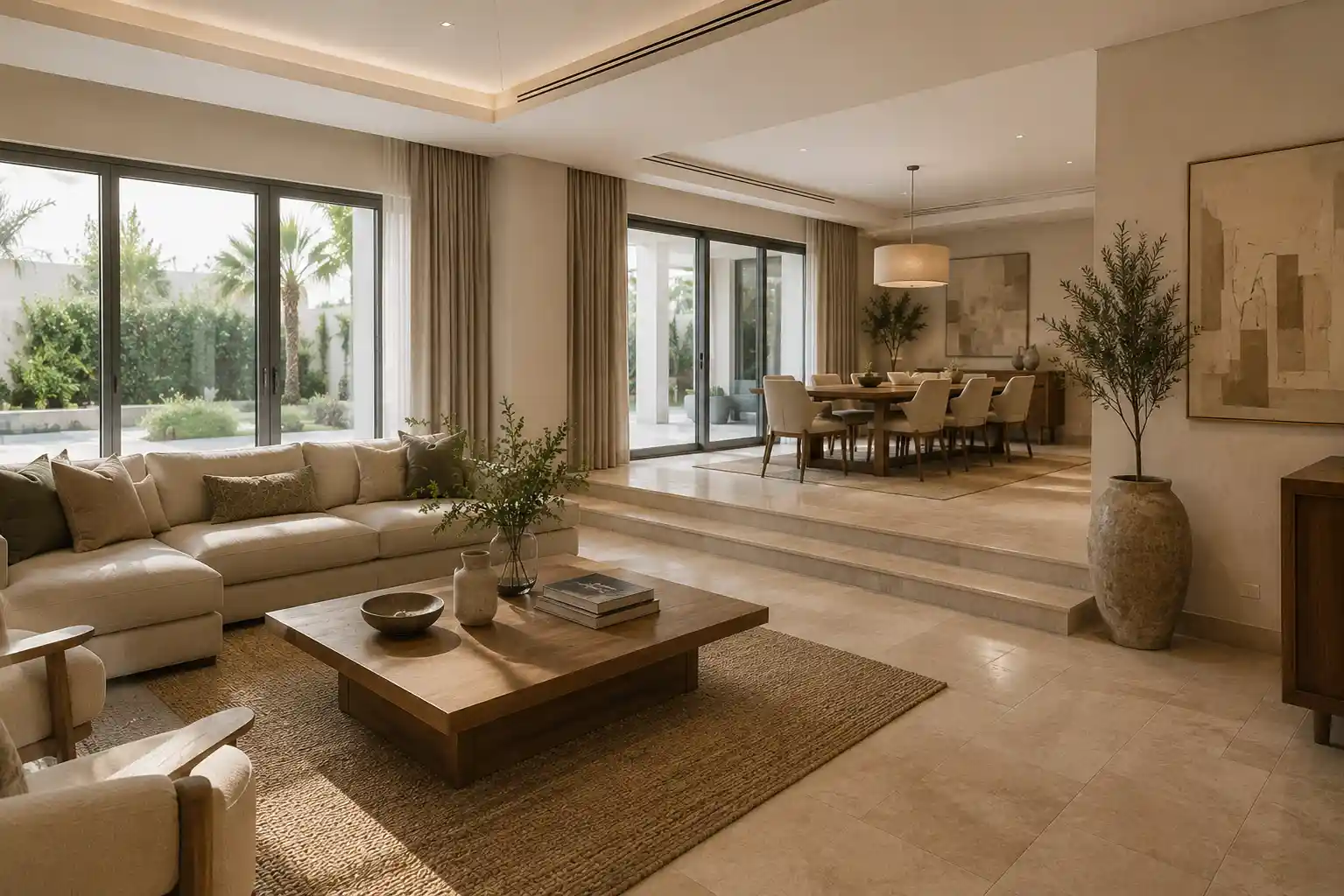 Dubai villa open-plan interior design