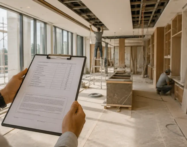 interior fit-out company services checklist