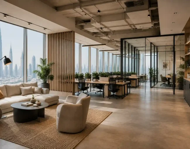office interior designer planning workspace layout