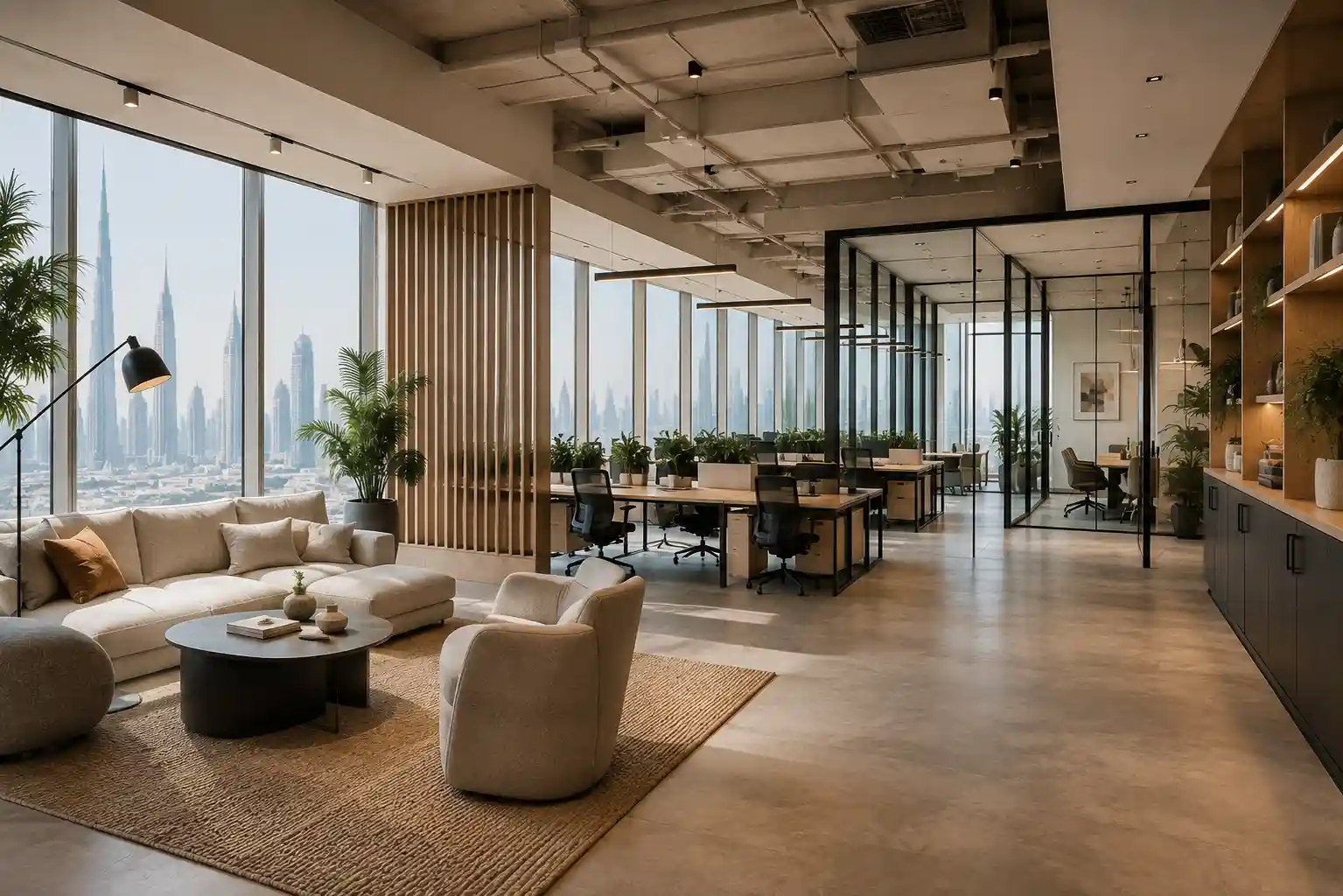 office interior designer planning workspace layout
