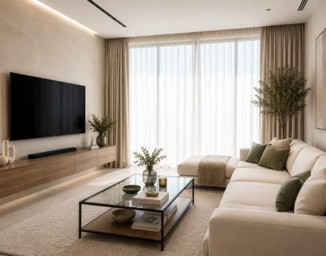 Small living room layout Dubai