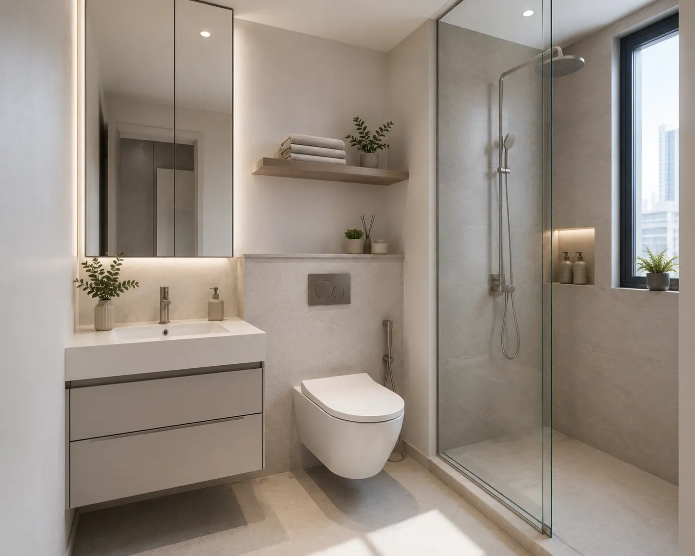 Smart bathroom storage for compact Dubai apartments