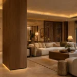 architectural constraint turned into villa interior design feature