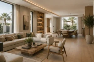 Cohesive villa interior design Dubai