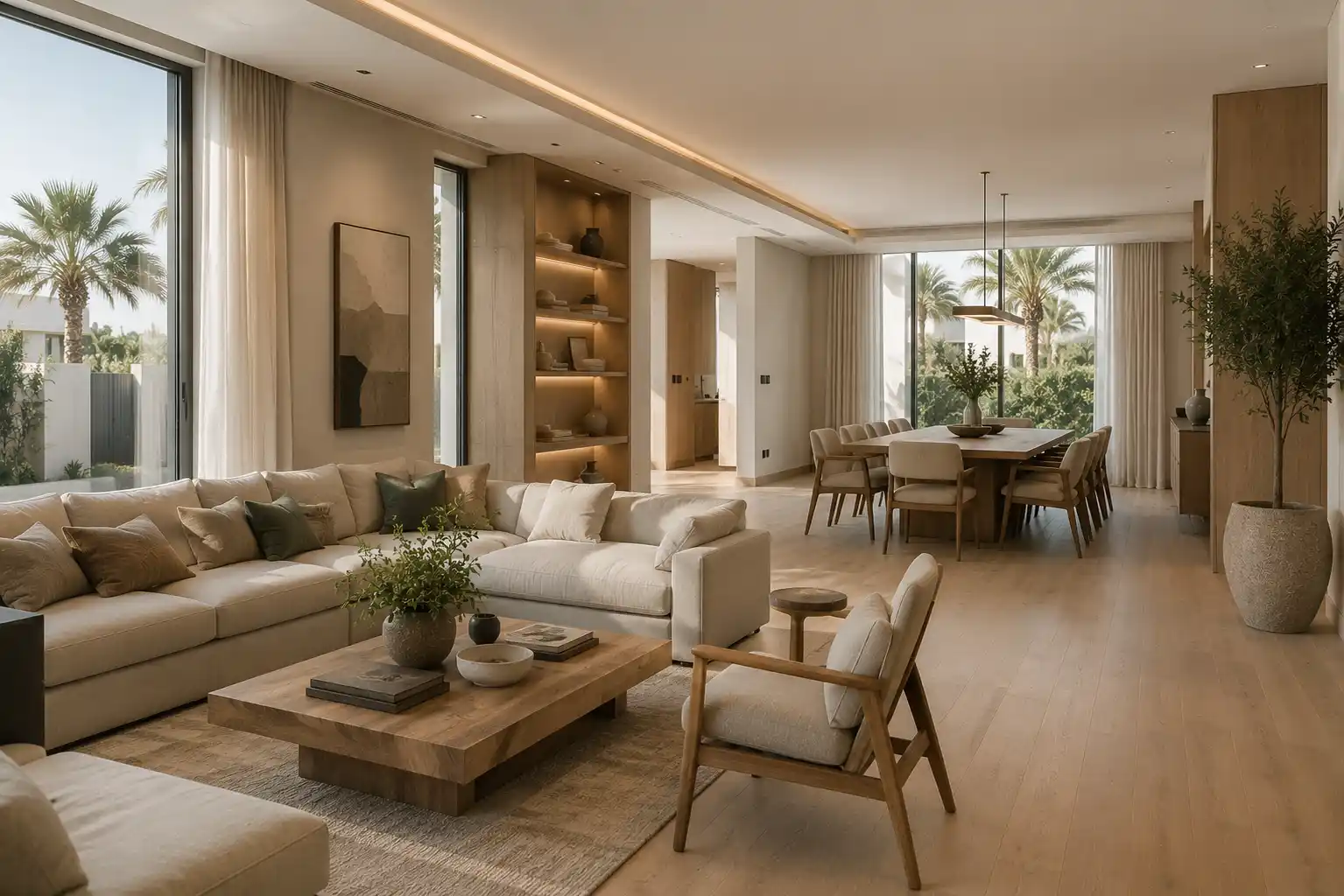 Cohesive villa interior design Dubai