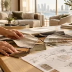 interior designer building a home design concept
