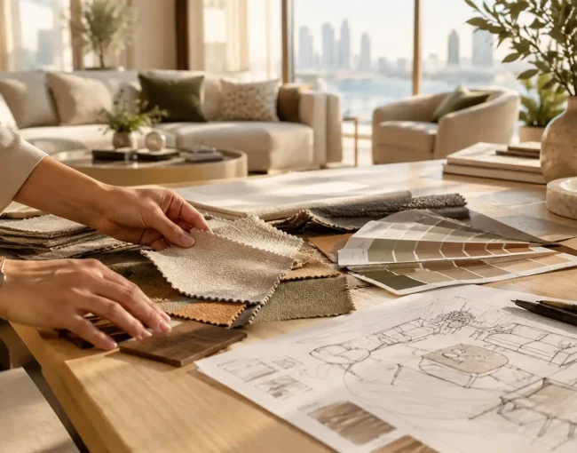 interior designer building a home design concept