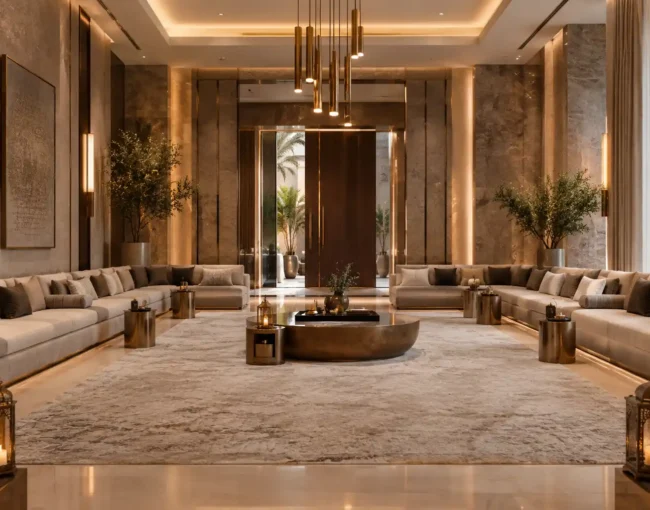 modern majlis interior design layout Dubai