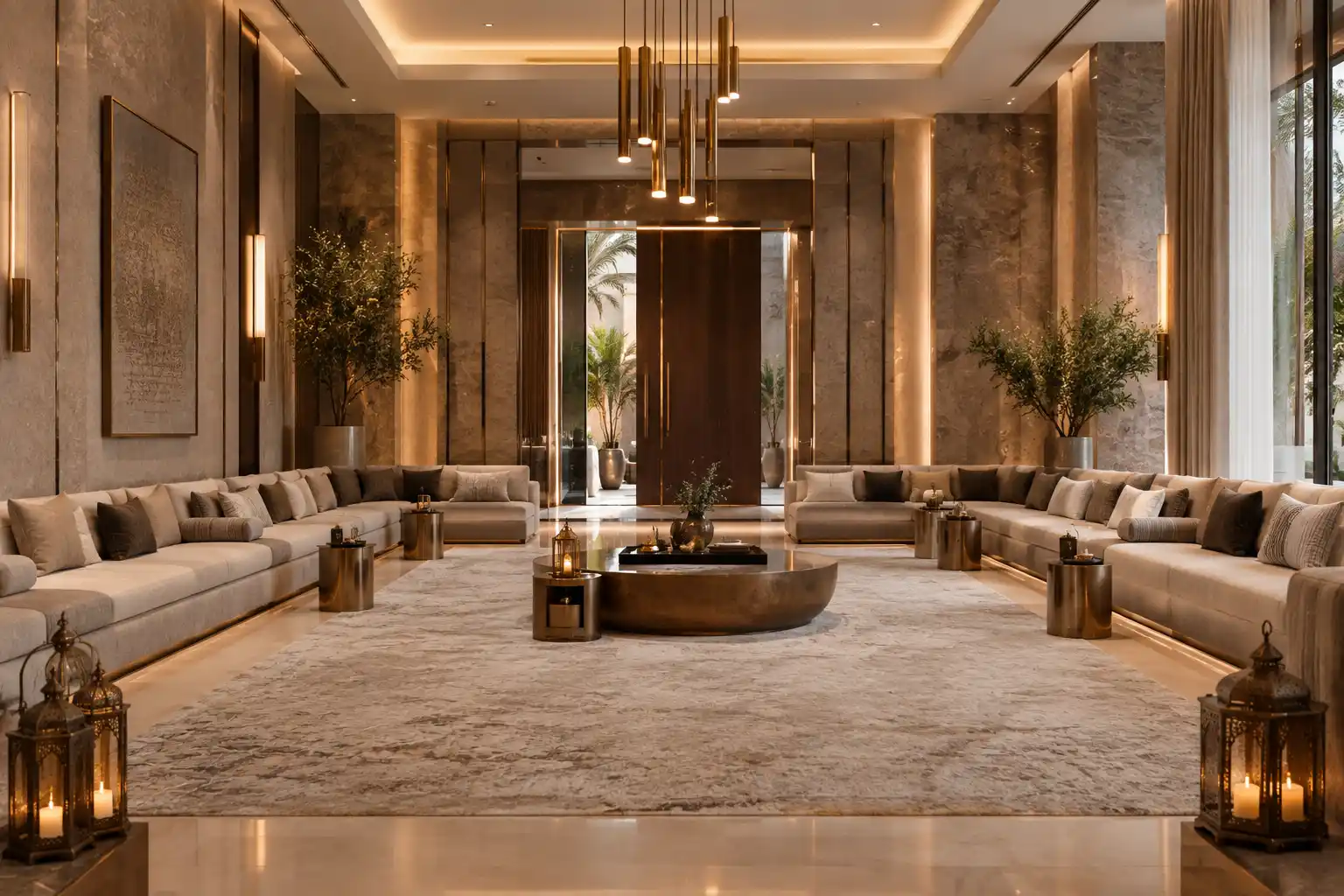 modern majlis interior design layout Dubai