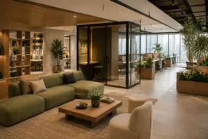 Modern workplace interior design Dubai