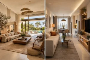 Villa vs apartment interior design Dubai