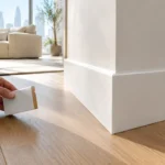 MDF skirting board in a Dubai living room
