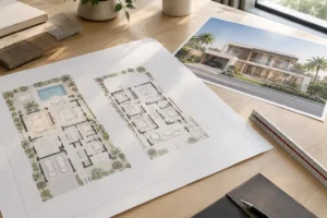 2-floor villa floor plan Dubai