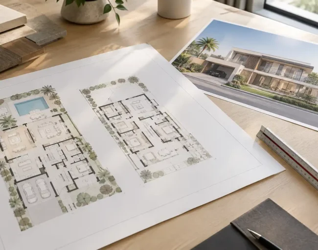 2-floor villa floor plan Dubai
