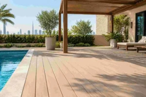 WPC decking on a Dubai villa pool deck